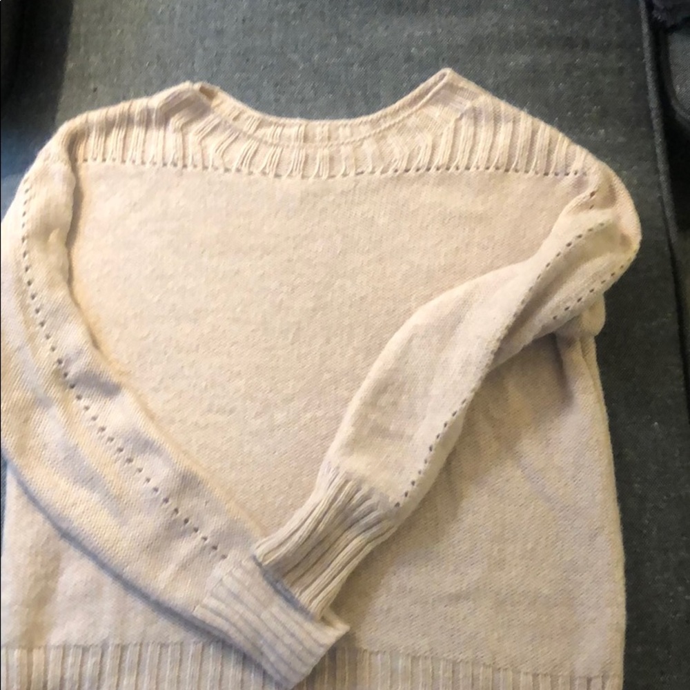 Gap.  Pointelle detail wide neck sweater